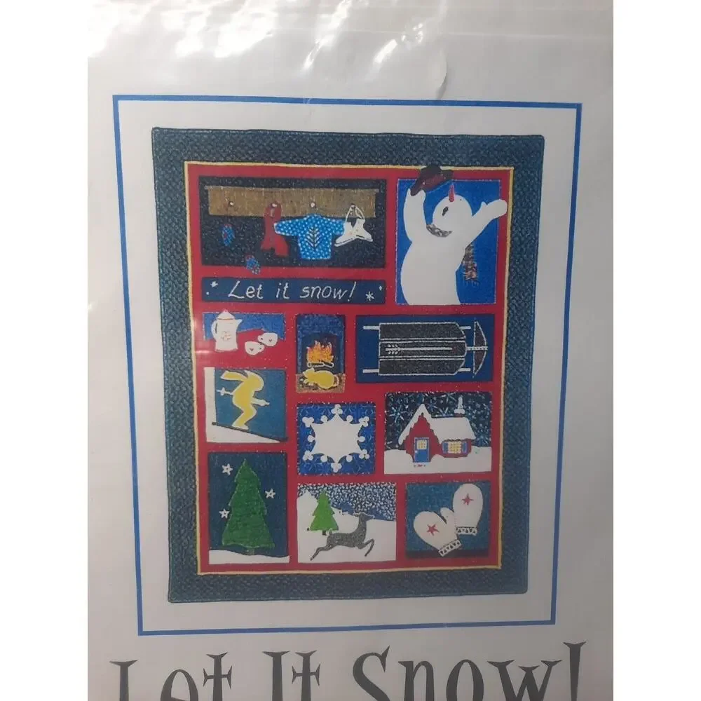 The Pine Needle Full Size Pattern Let It Snow 38x48 Winter Wallhanging